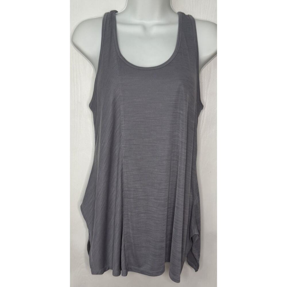 Athleta Top Women's Gray Scoop Neck Workout Tank Size XS Yoga Gym
